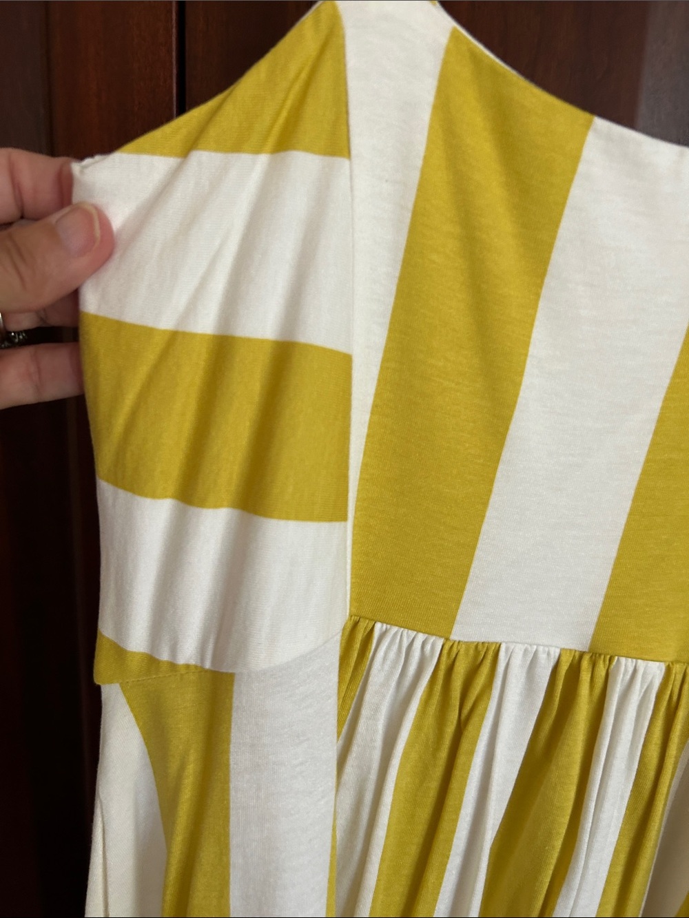 Yellow & White Striped ladies Boden cotton Sundress - Picture 6 of 6